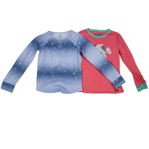 Eddie Bauer Other - Eddie Bauer Girls Kids 2pc Long Sleeve Crew Neck Comfort Pajama Tops Size 10-12